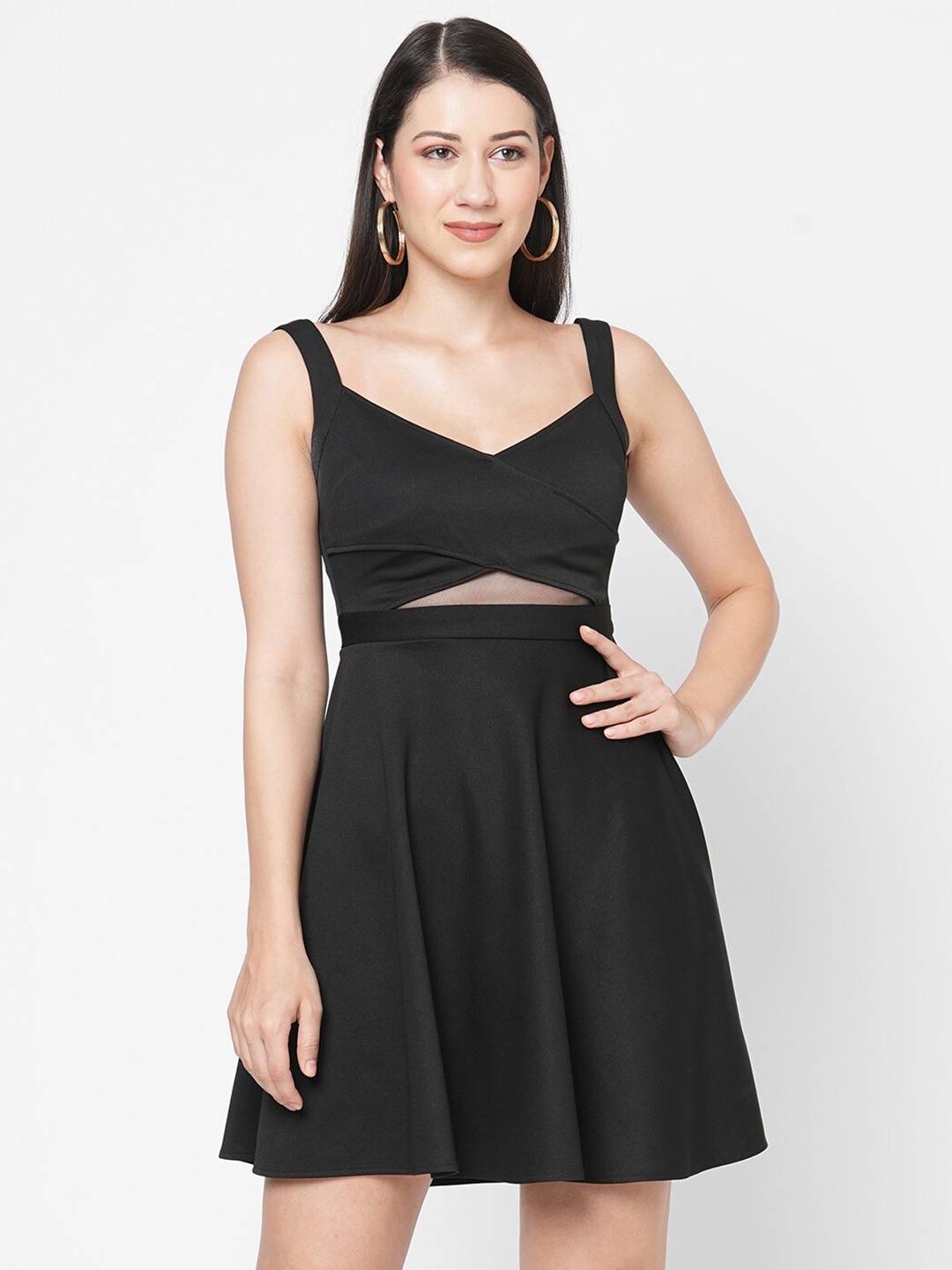 

MISH Women Black Solid Fit & Flare Dress