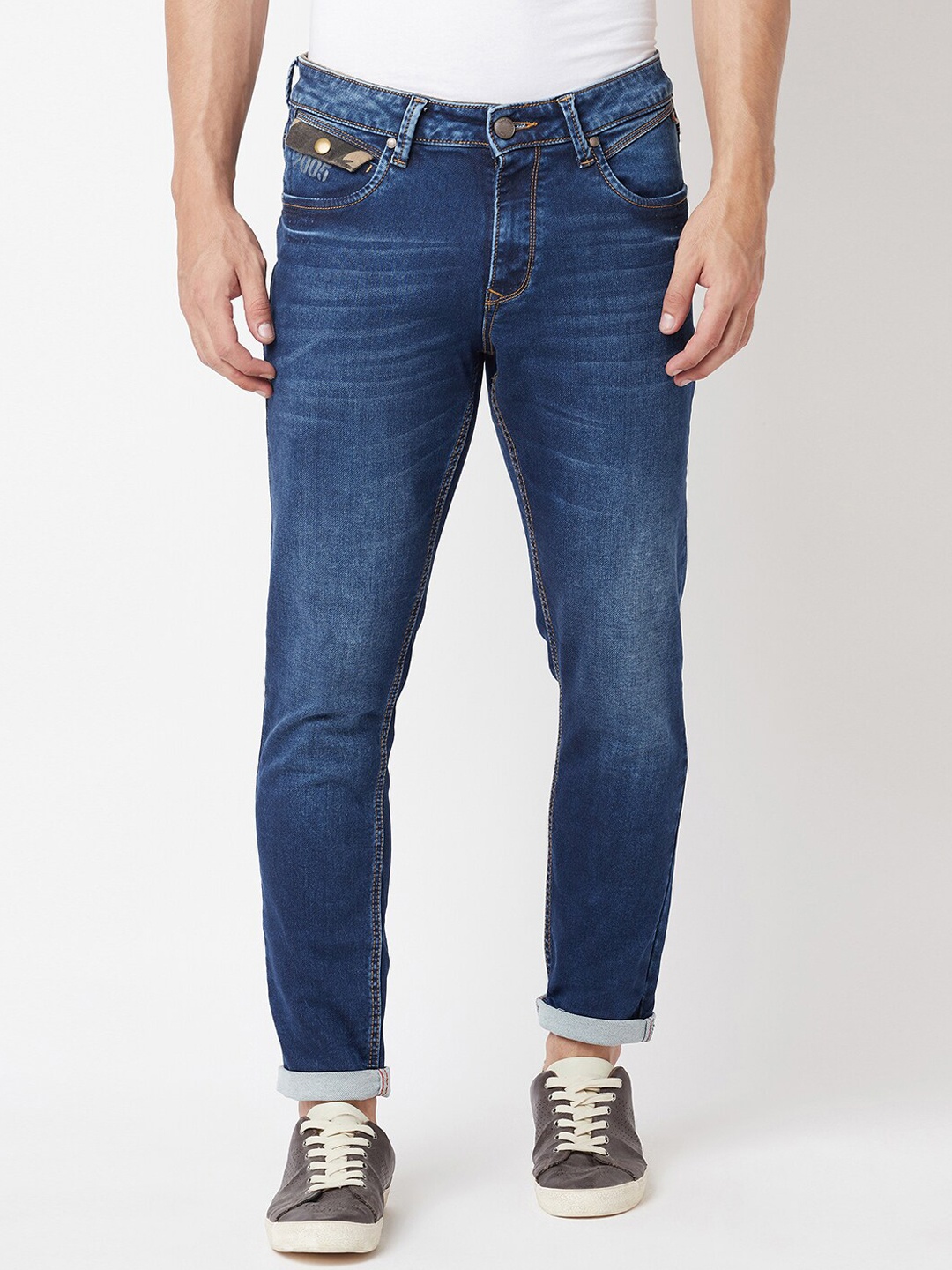 

Blue Buddha Men Blue Light Fade Stretchable Cotton Jeans