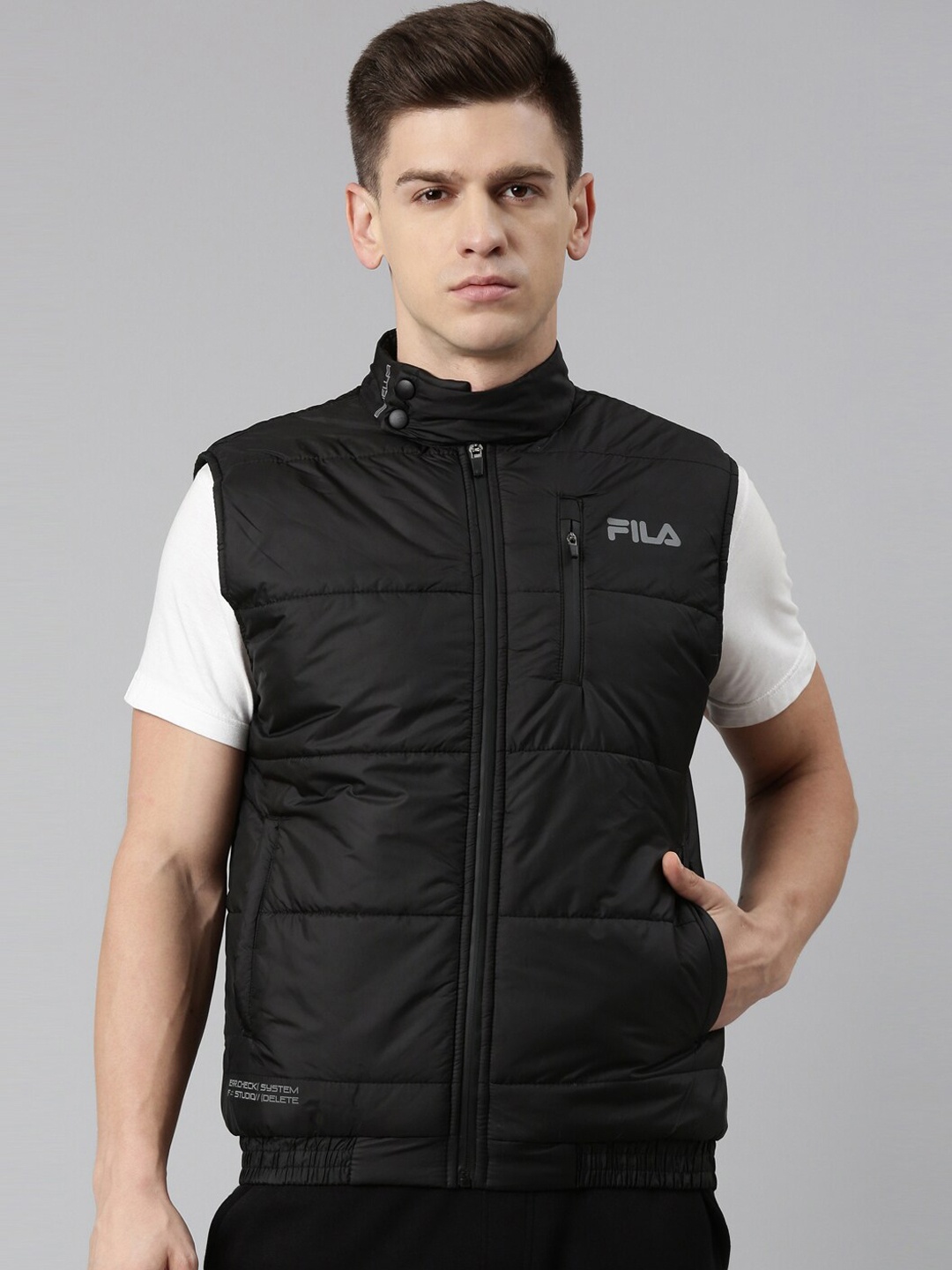 

FILA Men Black Padded Jacket