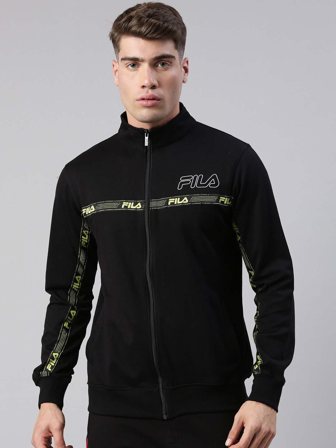 

FILA Black Cotton Cotton Sporty Jacket