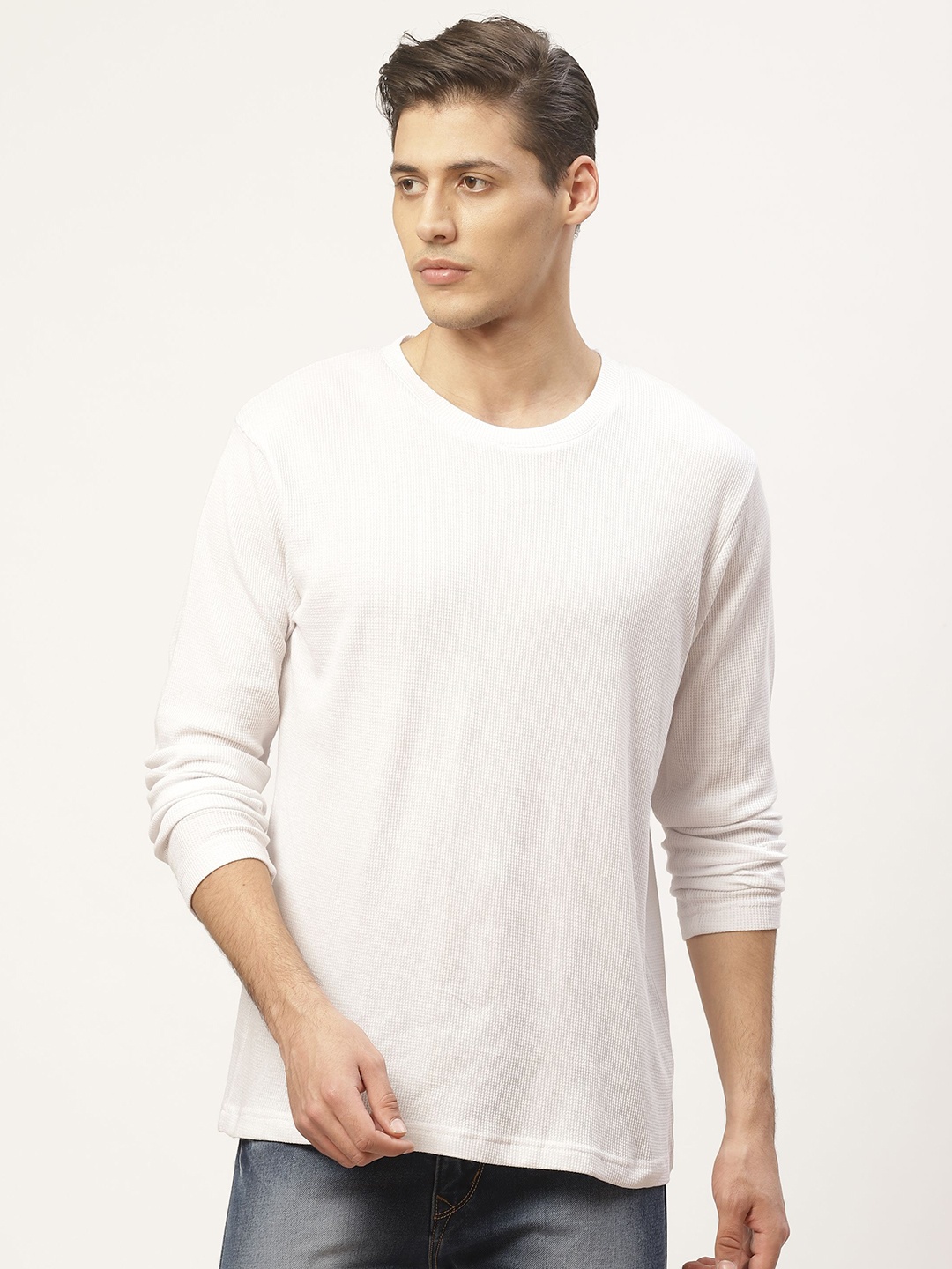 

PAUSE SPORT Men White Solid Pullover