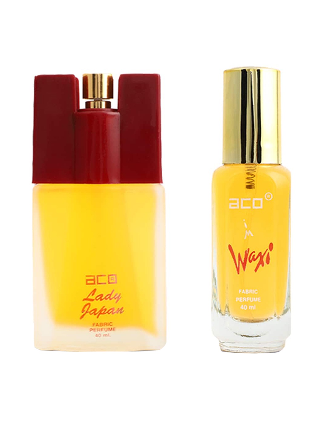 

aco PERFUMES Women Set of Lady Japan & Waxi Fabric Perfume - 40 ml Each, Yellow