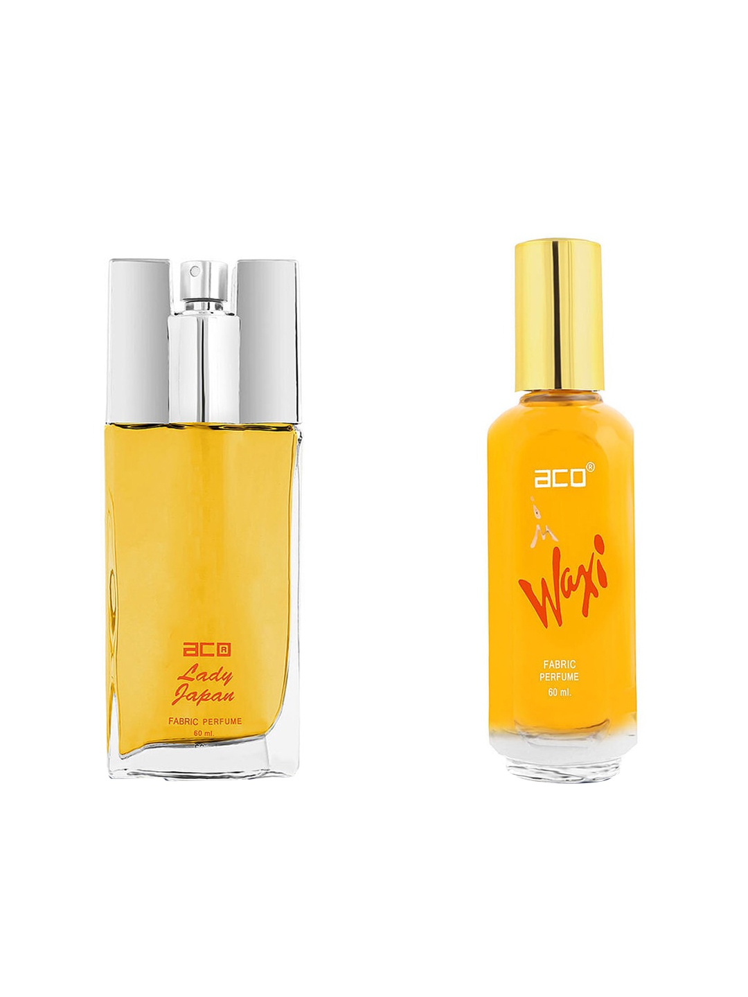 

aco PERFUMES Set Of 2 Lady Japan & Waxi Fragrance Perfume Spray 60ml, Yellow