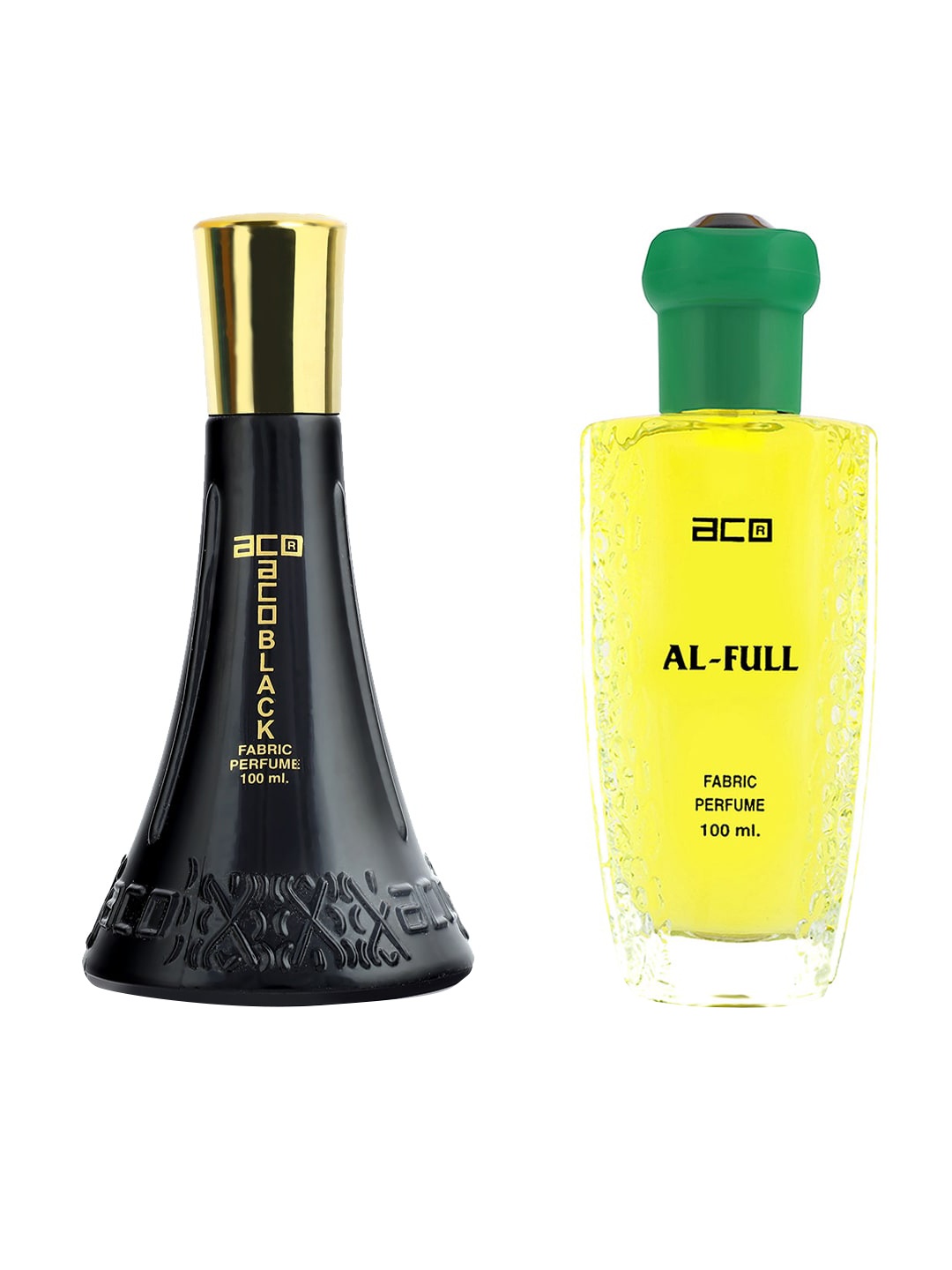 

aco PERFUMES Set Of 2 Black & Al Full Fresh & Soothing Fragrance Perfume Spray-100 ml Each, Yellow