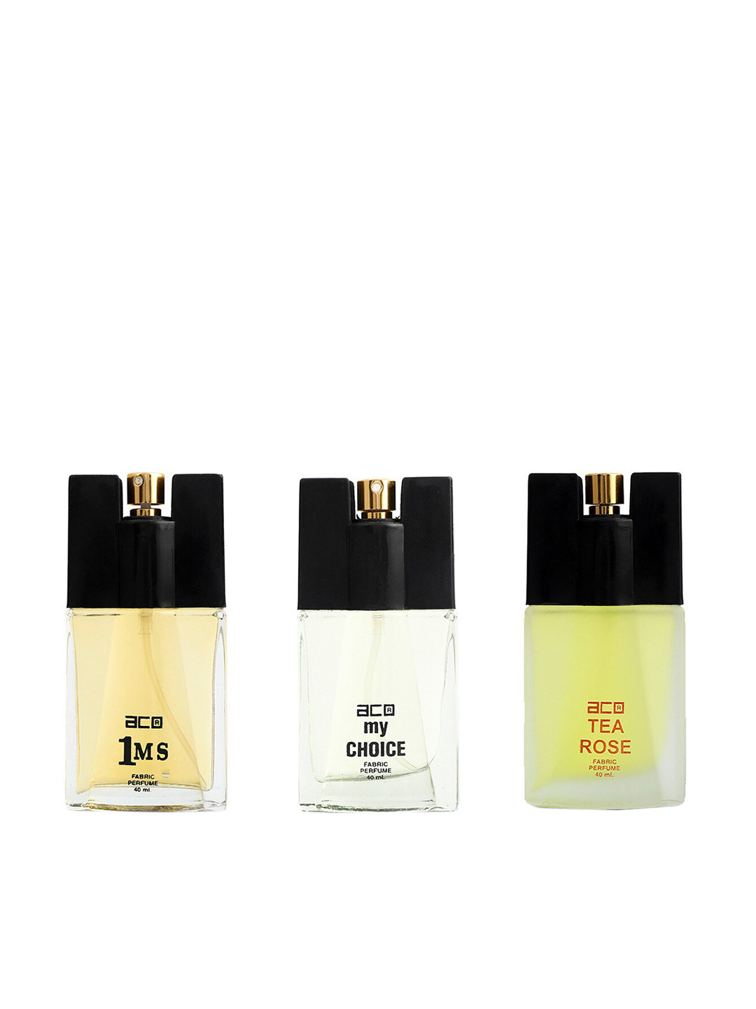 

aco PERFUMES Set Of 3 My Choice & Tea Rose Fragrance Perfume Spray 40ml Each, Gold