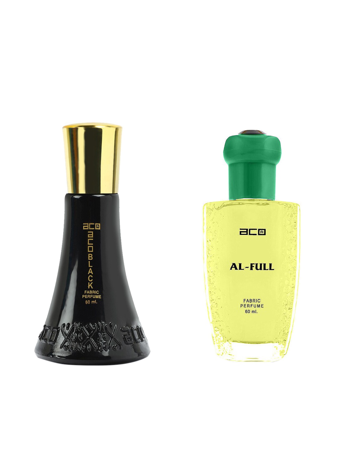 

aco PERFUMES Set of Aco Black & Al Full Fabric Perfume Spray - 60 ml Each, Yellow