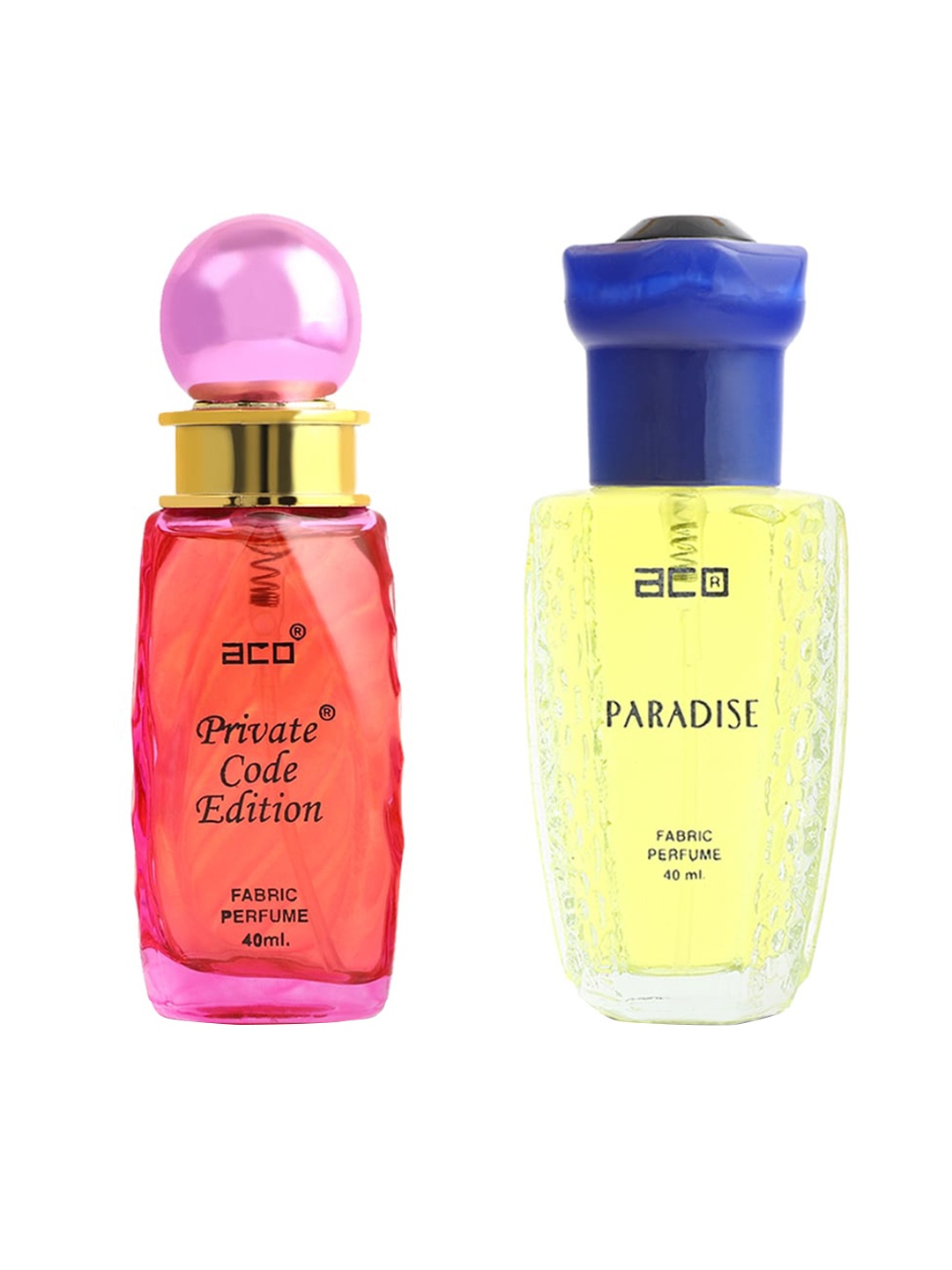 

aco PERFUMES Set of Paradise & Private Code Edition Fabric Perfume Spray - 40 ml each, Red