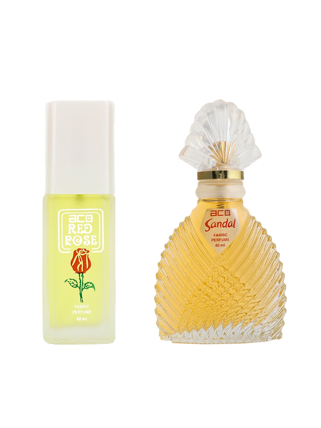 

aco PERFUMES Set of Red Rose & Sandal Fabric Perfume Spray - 40 ml Each, Yellow