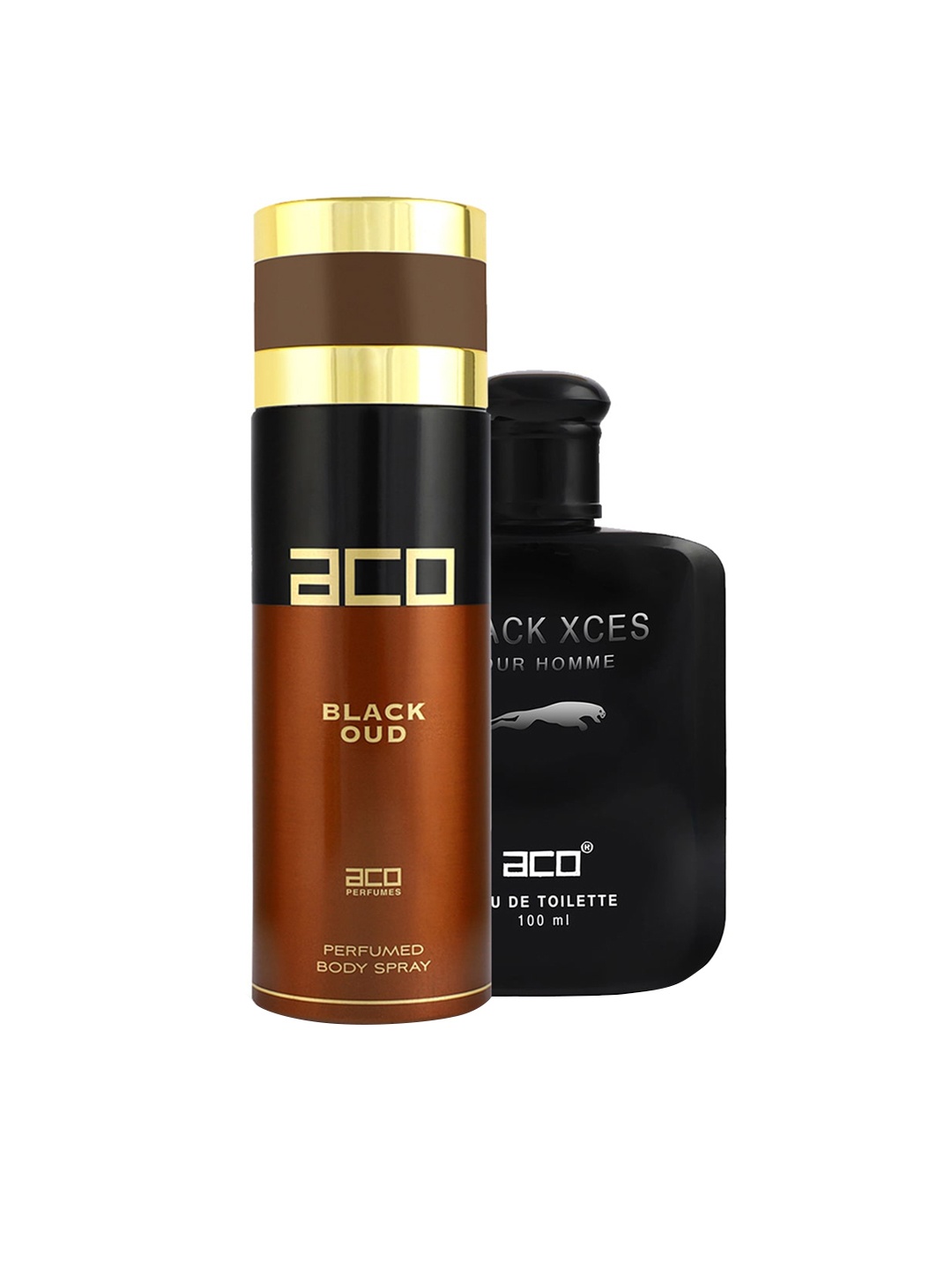

aco PERFUMES Men Set Of 2 Black Oud & Black Xces Perfume 300ml, Maroon