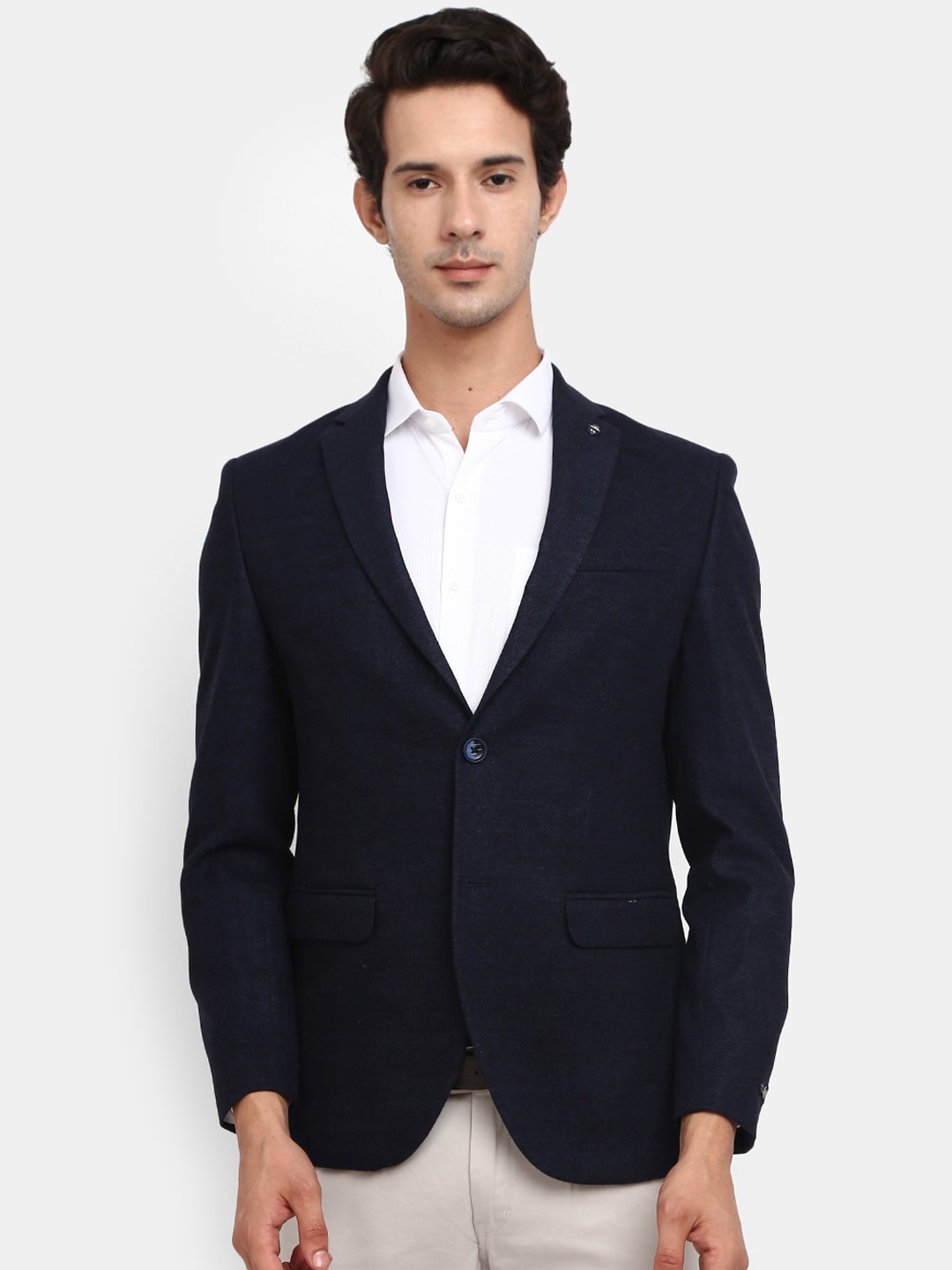 

V-Mart Men Blue Solid Single Breasted Casual Blazers