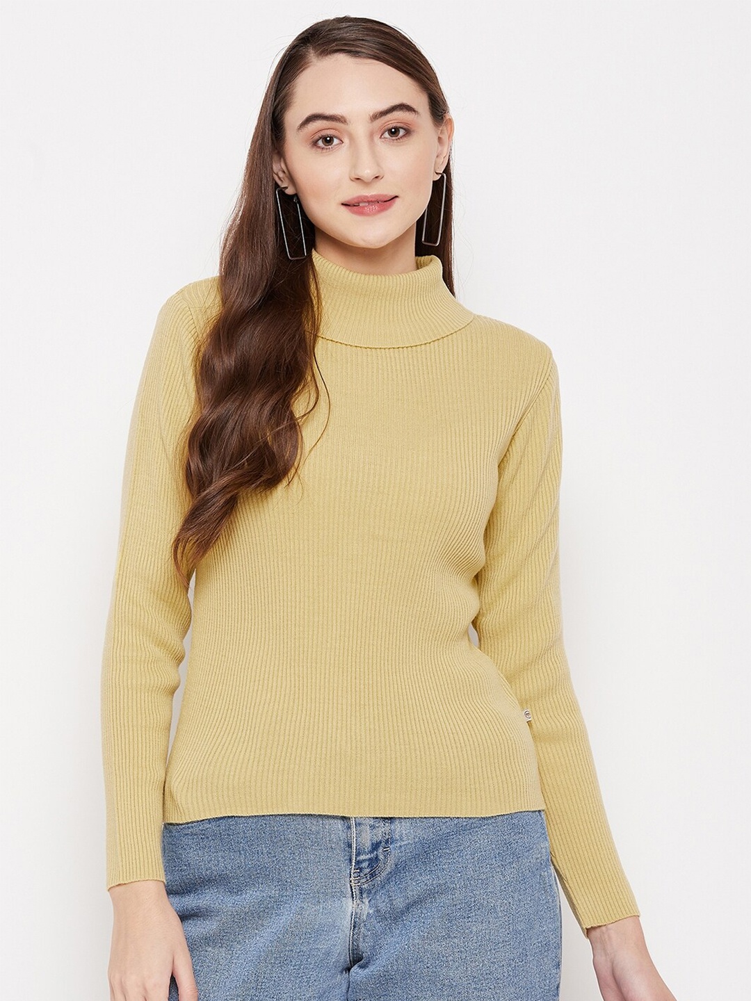 

Madame Women Gold-Toned Ribbed Pullover