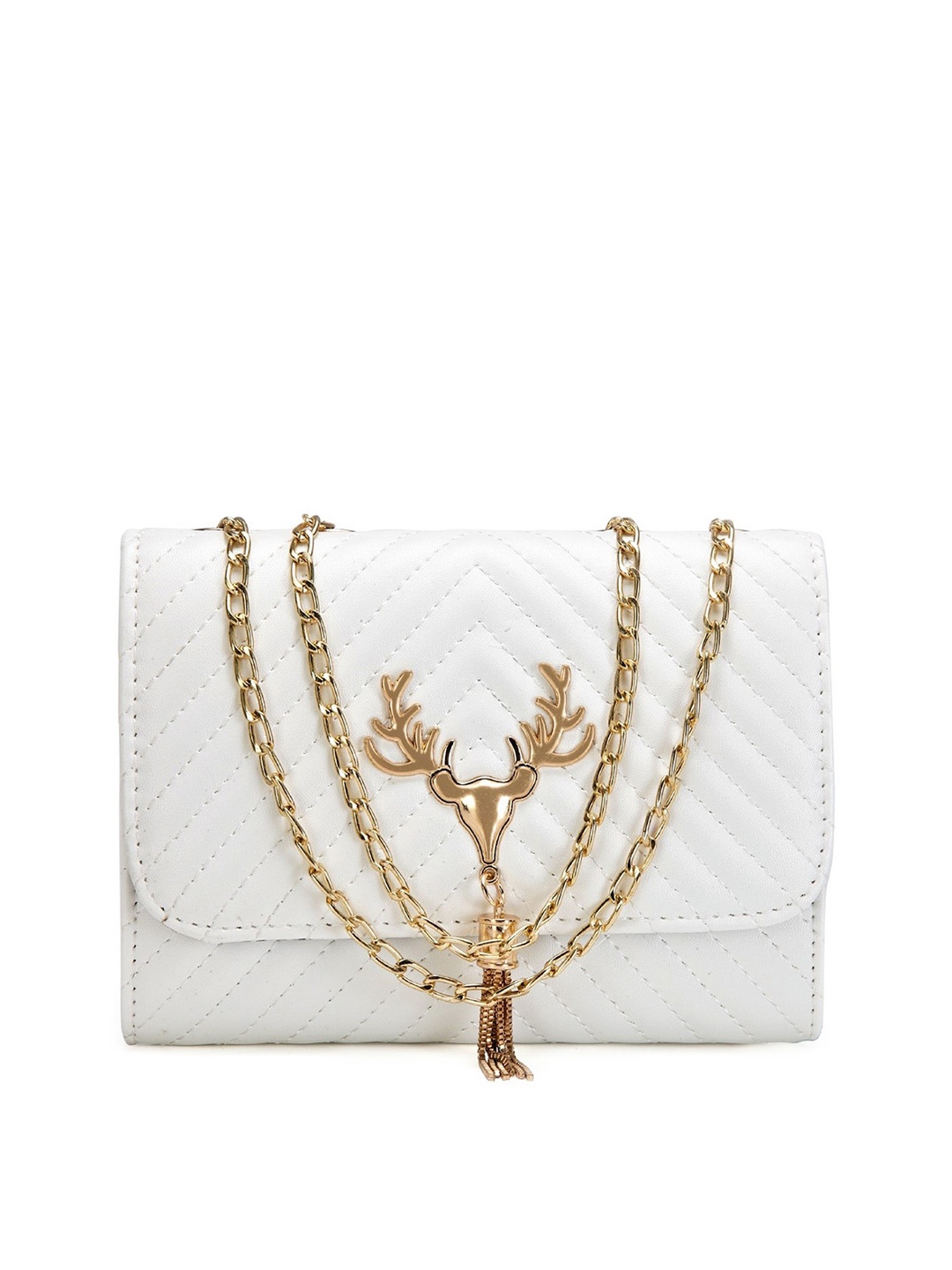 

Diva Dale Textured Party Sling Bag Handbags, White