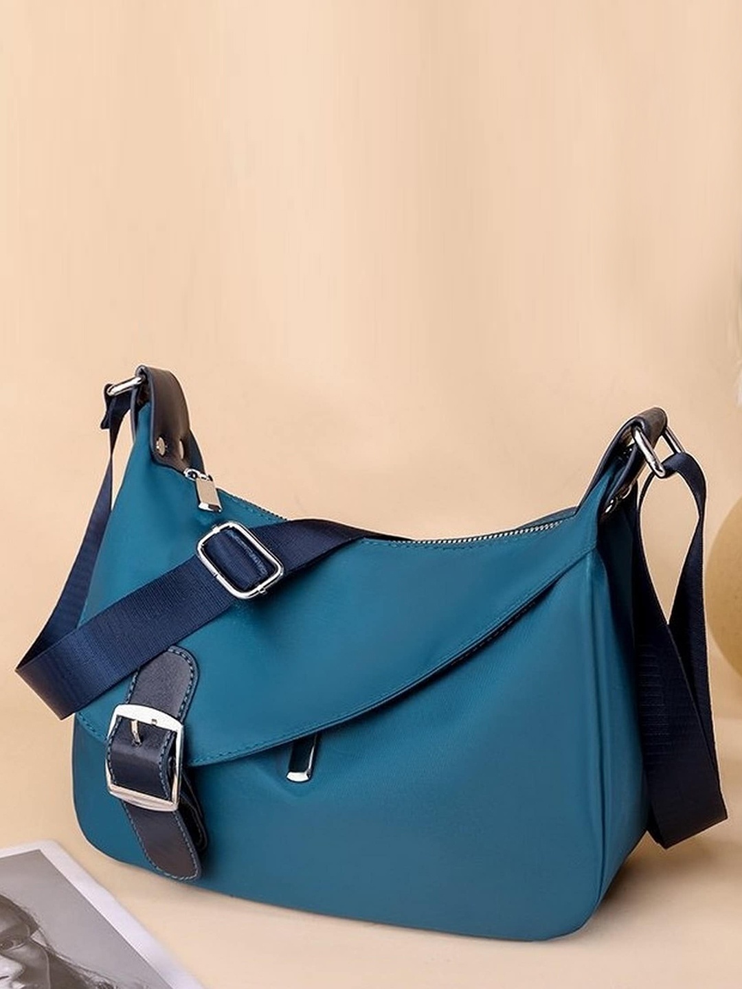 

Diva Dale Solid Polyester Shoulder Bag Handbags, Teal