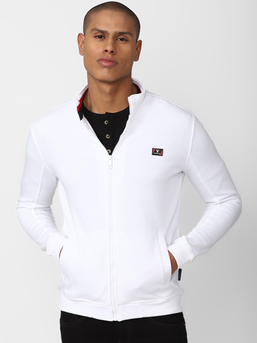 

Van Heusen Sport Men White Solid Sweatshirt