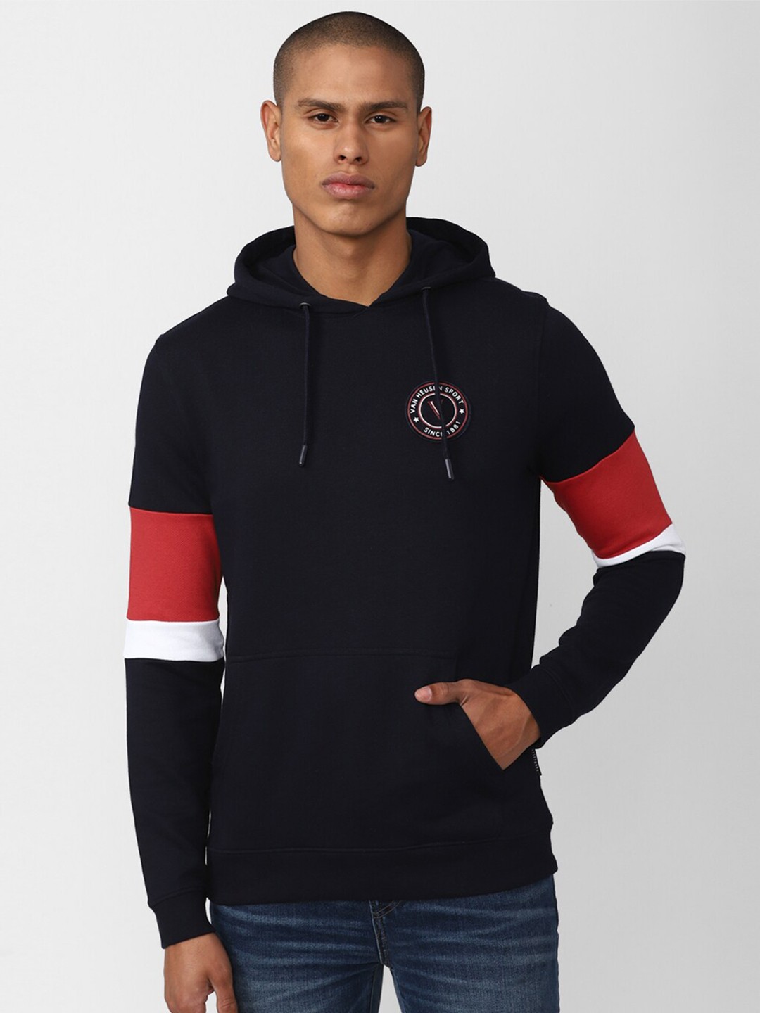 

Van Heusen Sport Men Black Hooded Sweatshirt