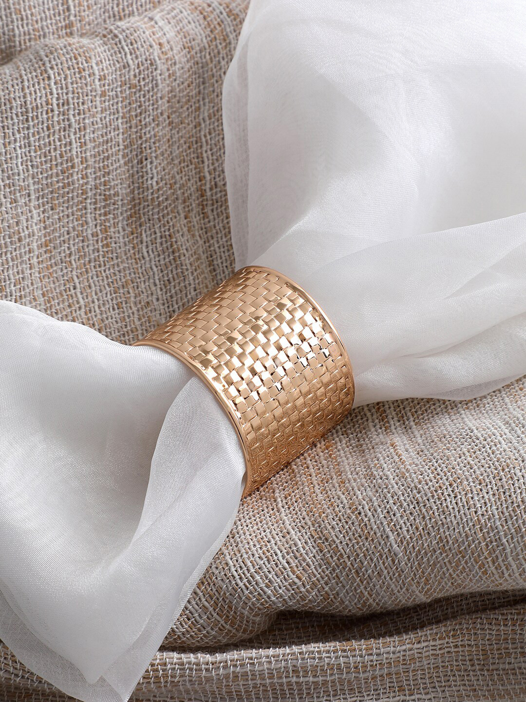 

SOHI Women Gold-Toned Gold-Plated Cuff Bracelet