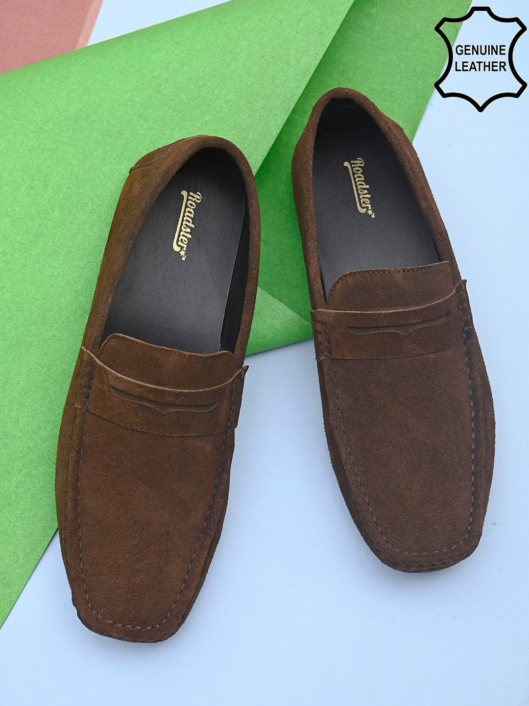 

Roadster Men Brown Suede Loafers