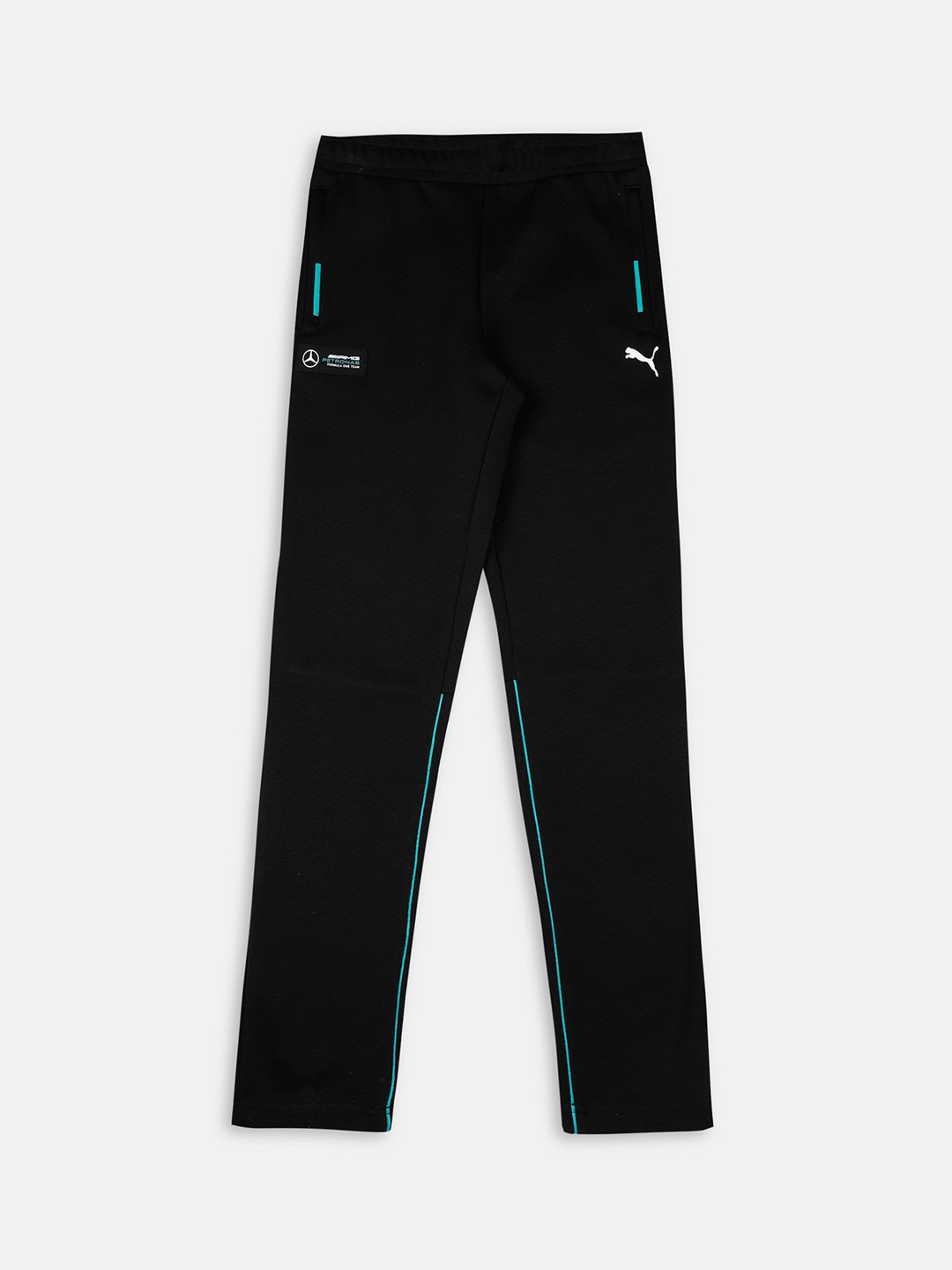 

PUMA Motorsport Kids Black Brand Logo Printed Cotton Slim Fit Track Pant