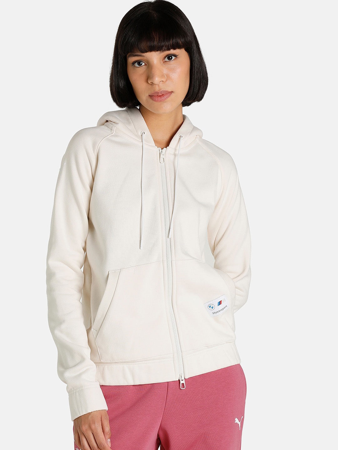 

PUMA Motorsport Women BMW M Motorsport Hooded Regular Fit Sweat Jacket, Cream