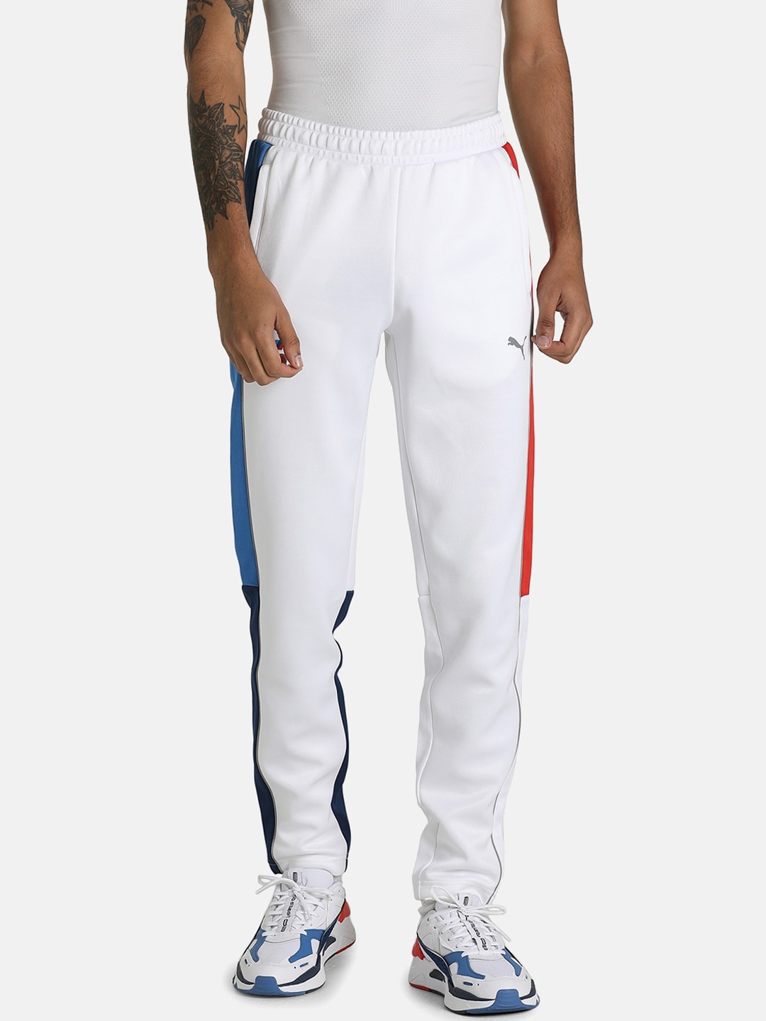 

PUMA Motorsport Men White Colour-blocked Polyester BMW M Motorsport Mt7 Slim Track Pants