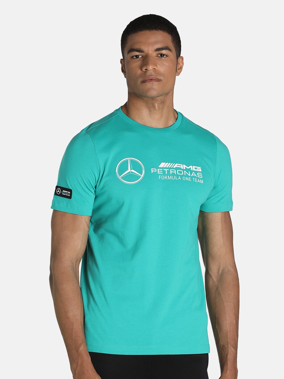 

PUMA Motorsport Men Sea Green Mercedes-AMG Petronas Motorsport F1 Logo Cotton T-shirt