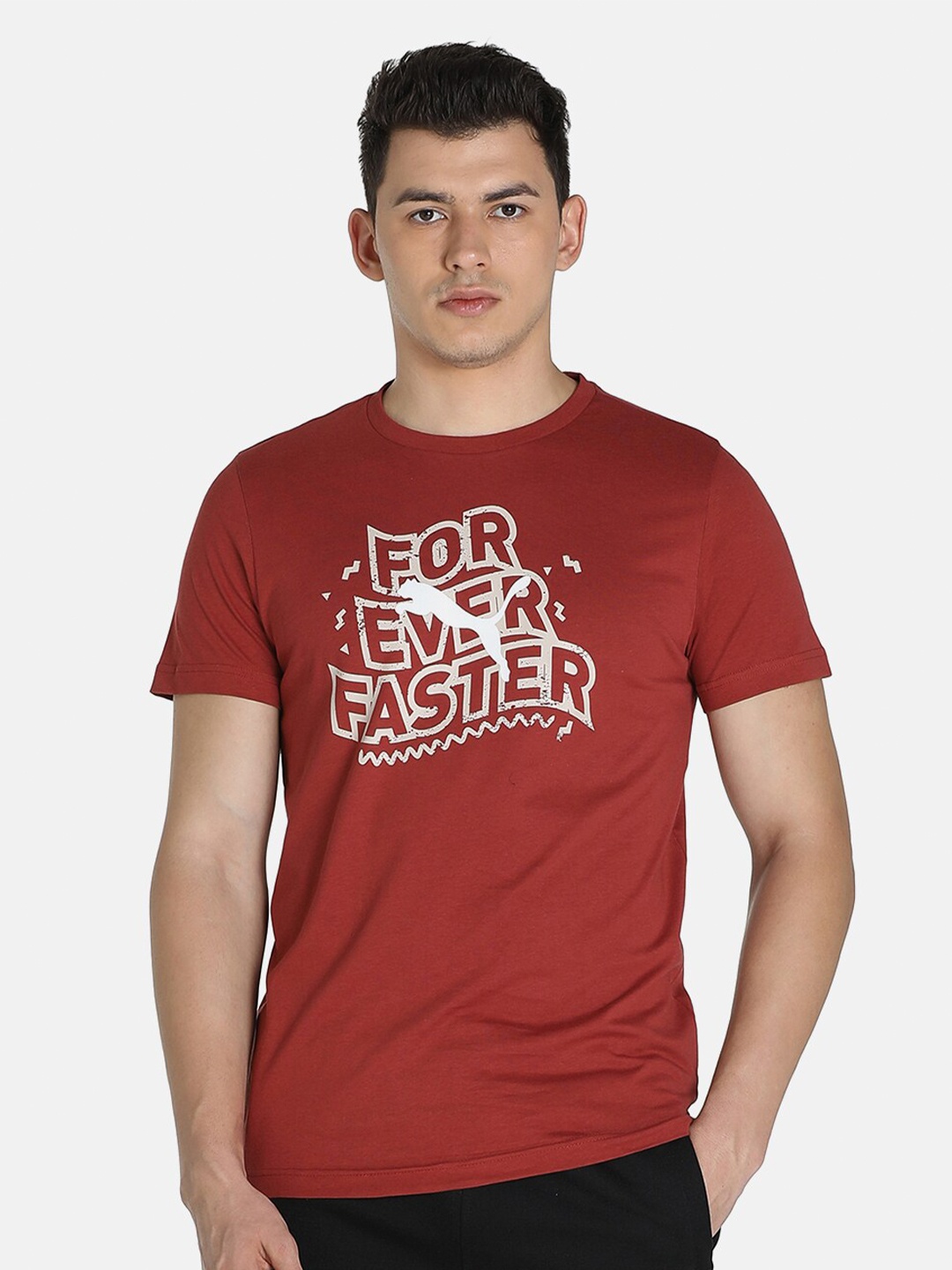 

PUMA Men X 1Der KL Rahul Graphic Slim Fit Outdoor T-Shirt, Red