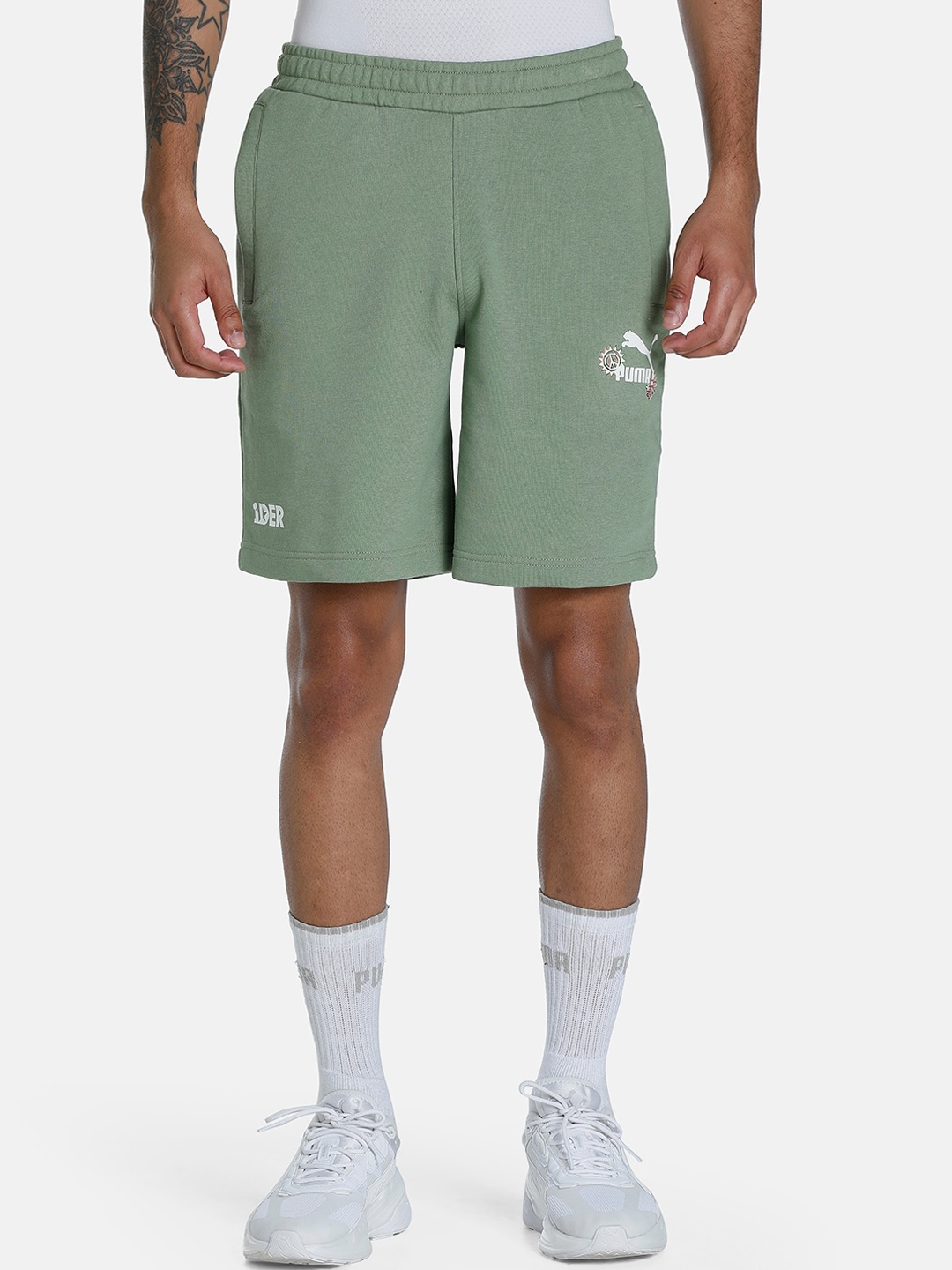 

Puma Men Regular Fit Outdoor X 1Der Kl Rahul Feel Good Sports Shorts, Green