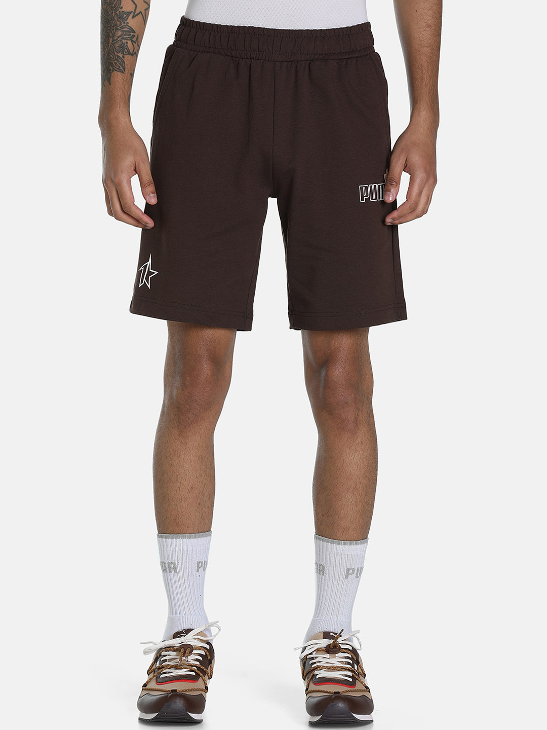 

Puma Men Brown PUMA X 1DER KL Rahul Logo Shorts