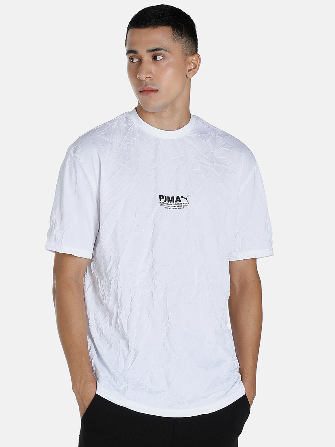 

Puma Men White Avenir Crinkle Outdoor T-Shirt