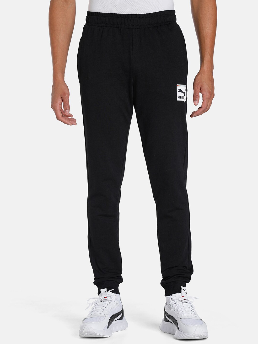 

Puma Men Slim Fit Knitted Pant Cell Graphic Cotton Joggers, Black