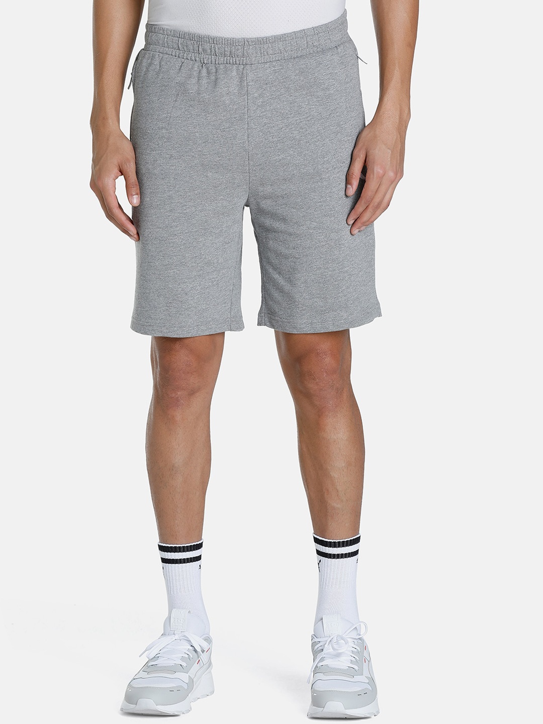 

Puma Men Grey Zippered Outdoor Sports Shorts