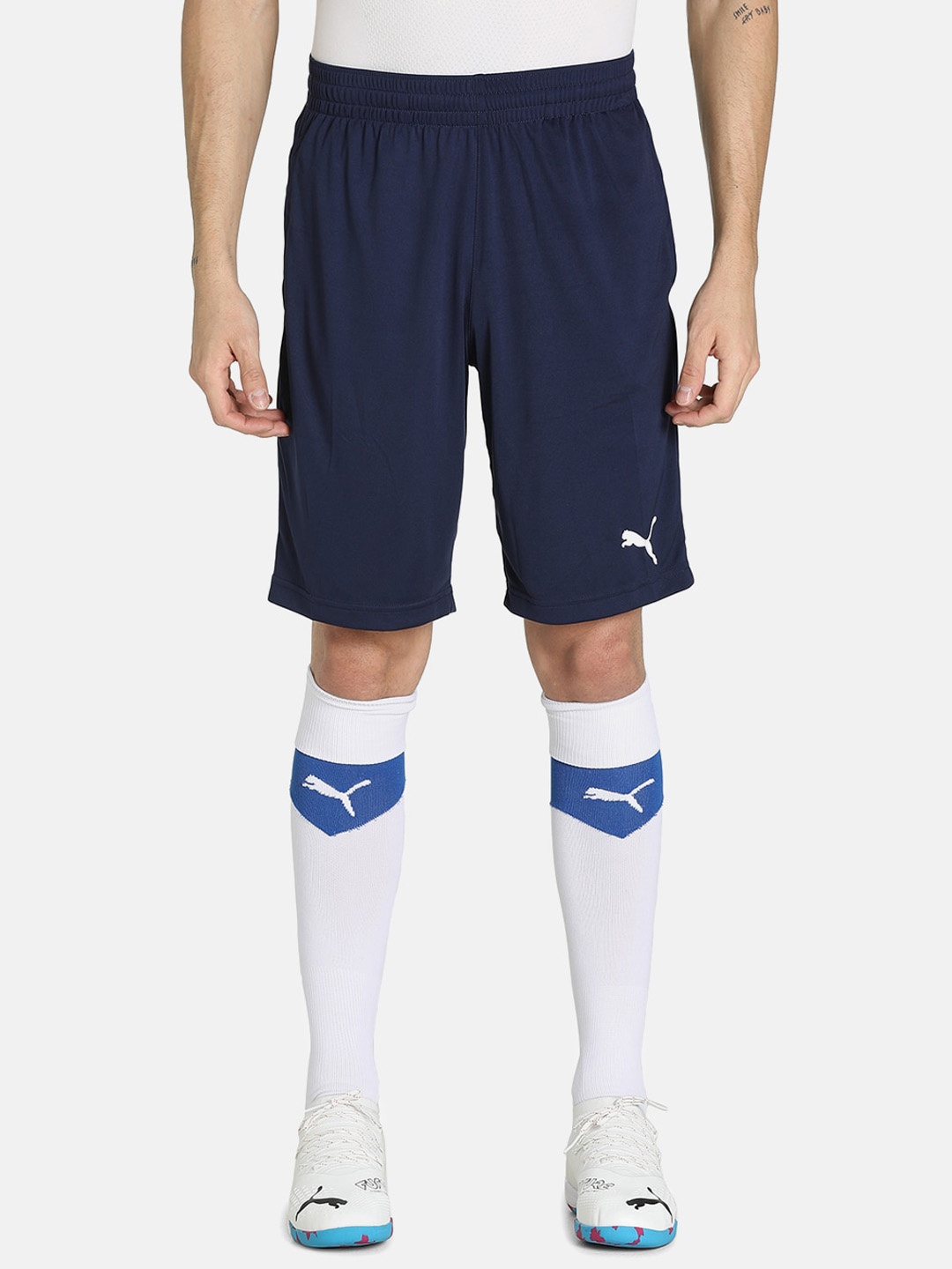 

Puma Men Navy Blue Active Interlock Regular Fit Sustainable Shorts