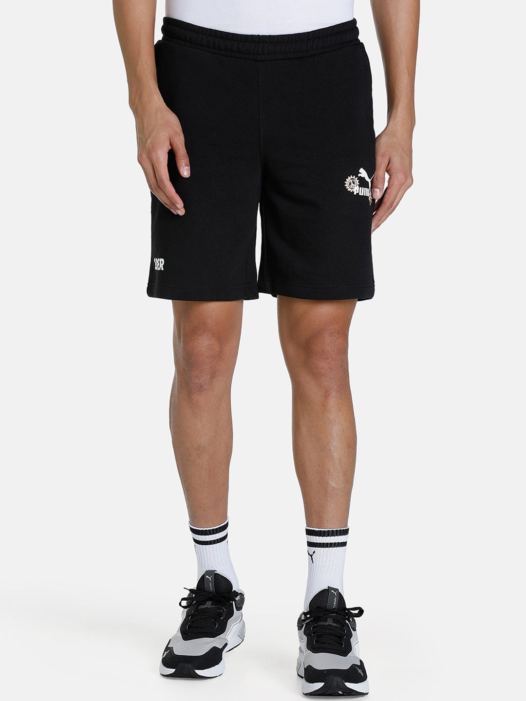 

PUMA Men Black PUMA X 1DER KL Rahul Feel Good Cotton Regular Fit Shorts