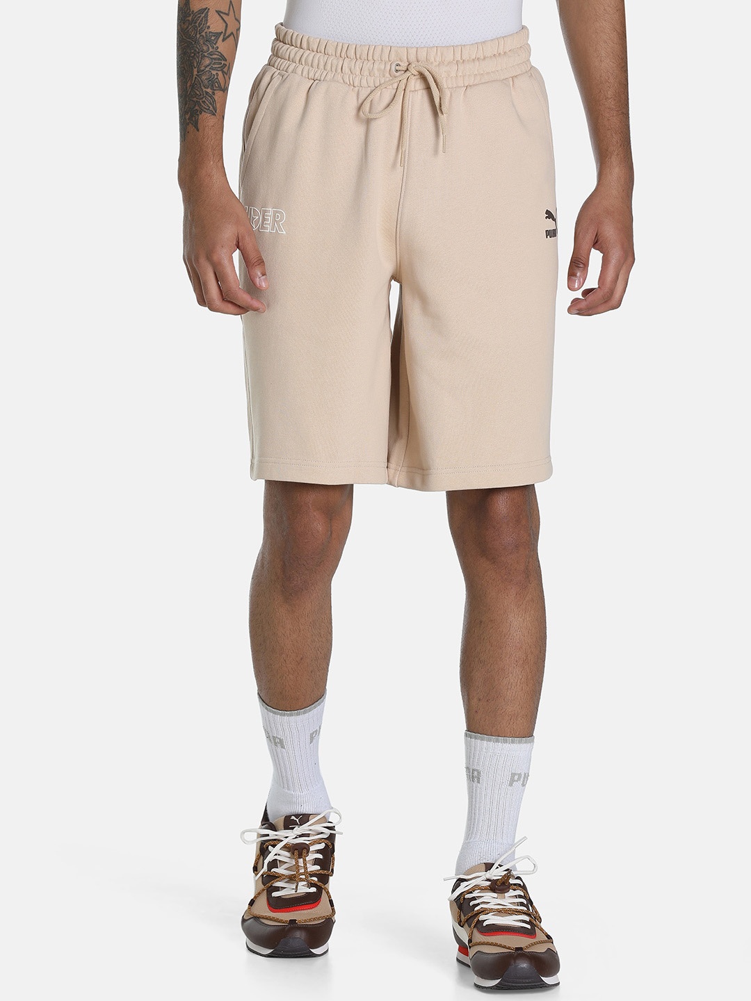 

Puma Men Beige PUMA X 1DER KL Rahul Relaxed Shorts