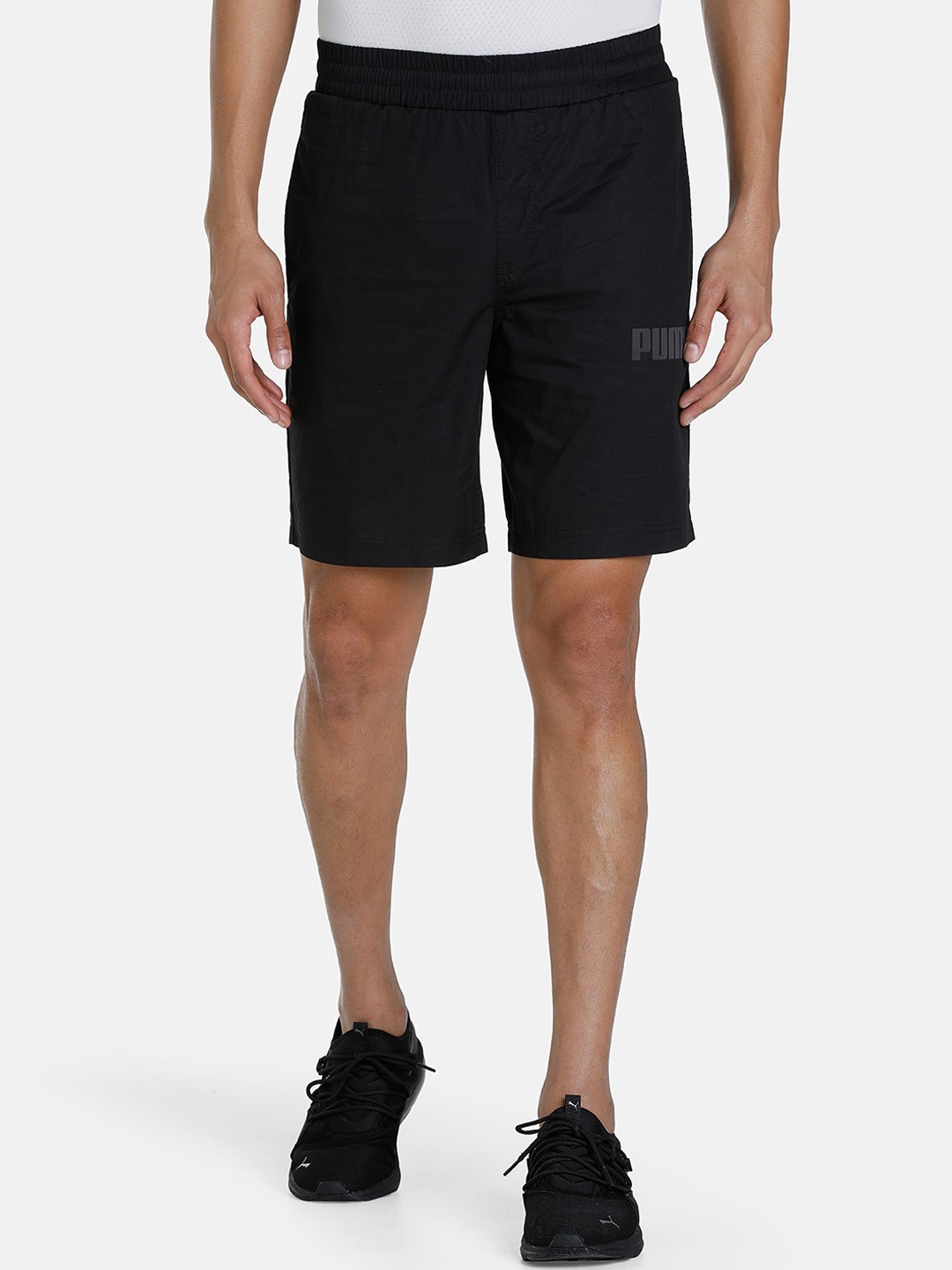 

Puma Men Black Solid Modern Basics Cotton Outdoor Sports Shorts