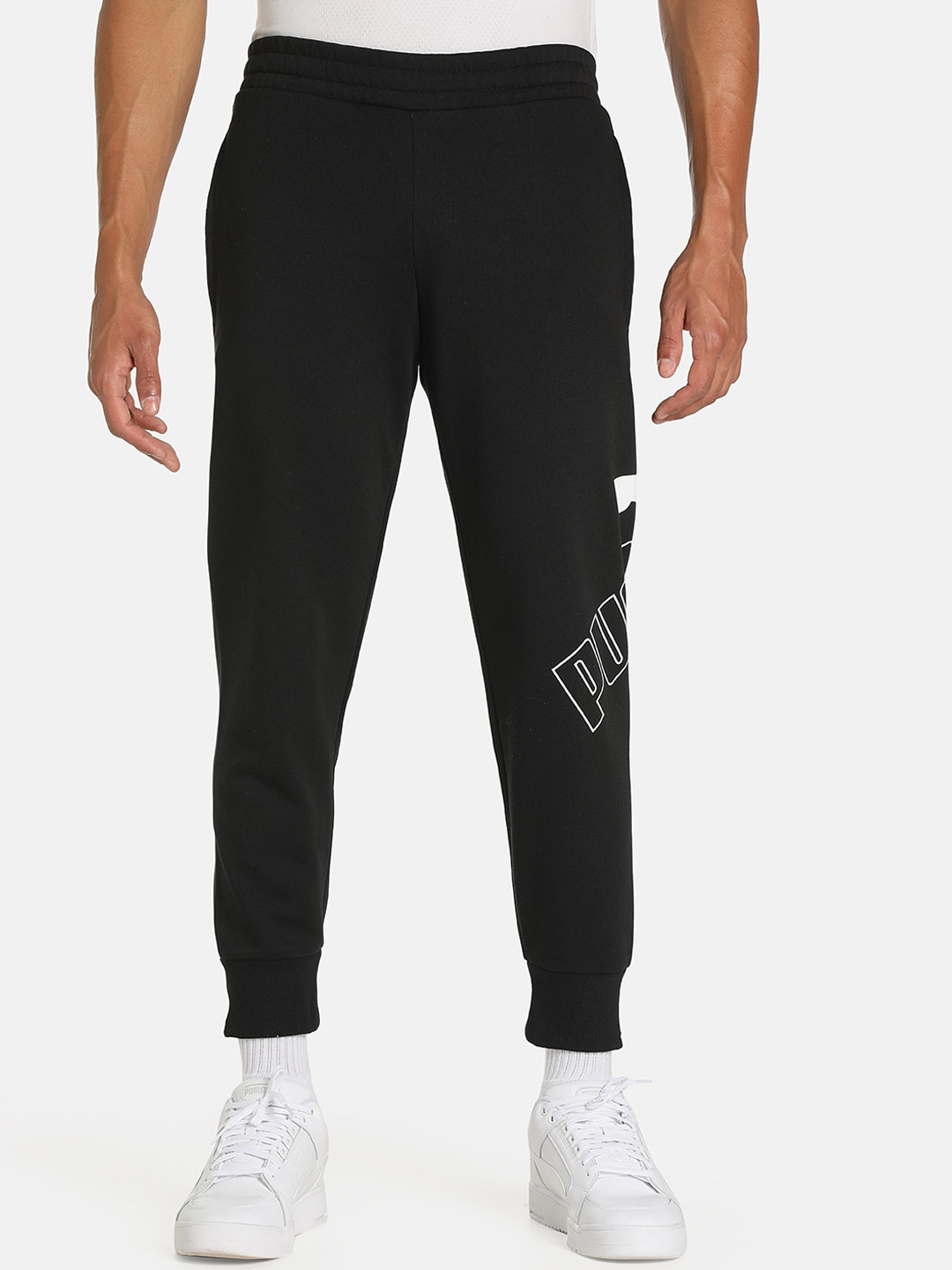 

Puma Unisex Black Slant Logo Cotton Joggers
