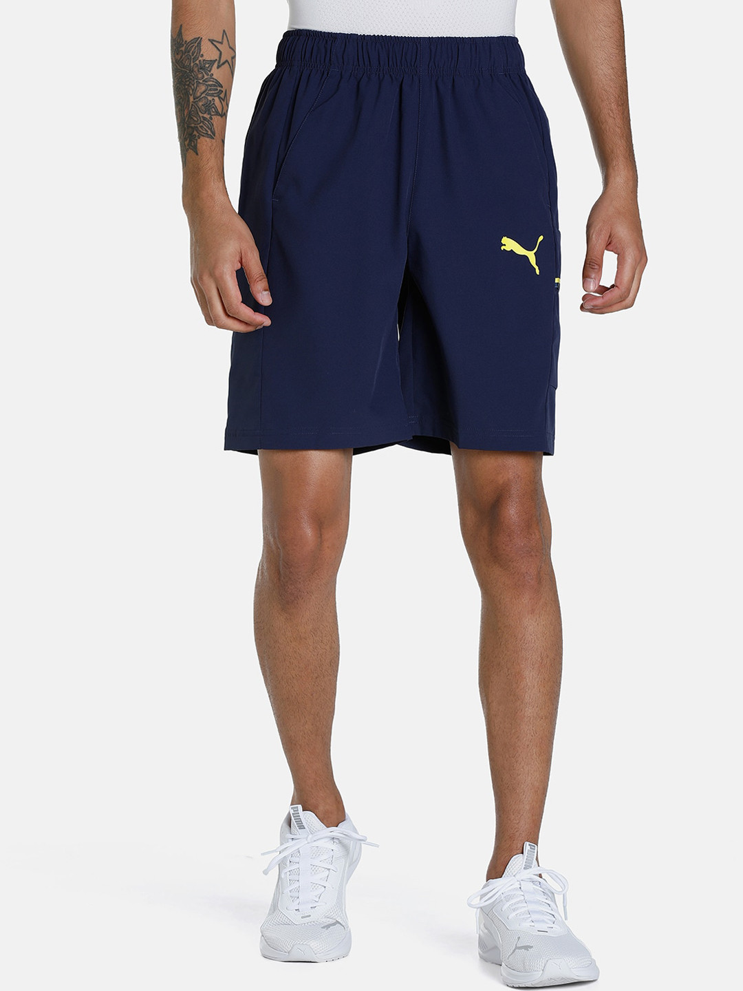 

Puma Men Navy Blue Outdoor Tec Woven Sports Shorts
