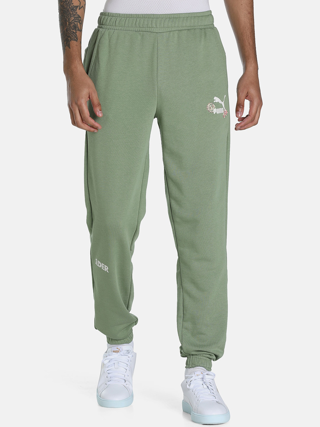 

Puma Men Green PUMA X 1DER KL Rahul Feel Good Cotton Regular Fit Joggers