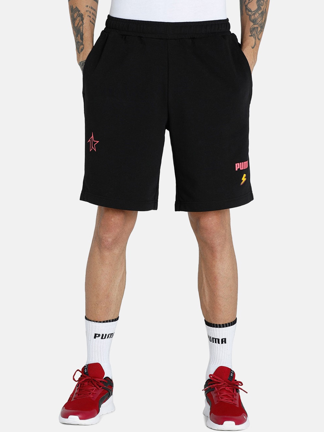 

Puma Men Black PUMA X 1DER Cotton Shorts