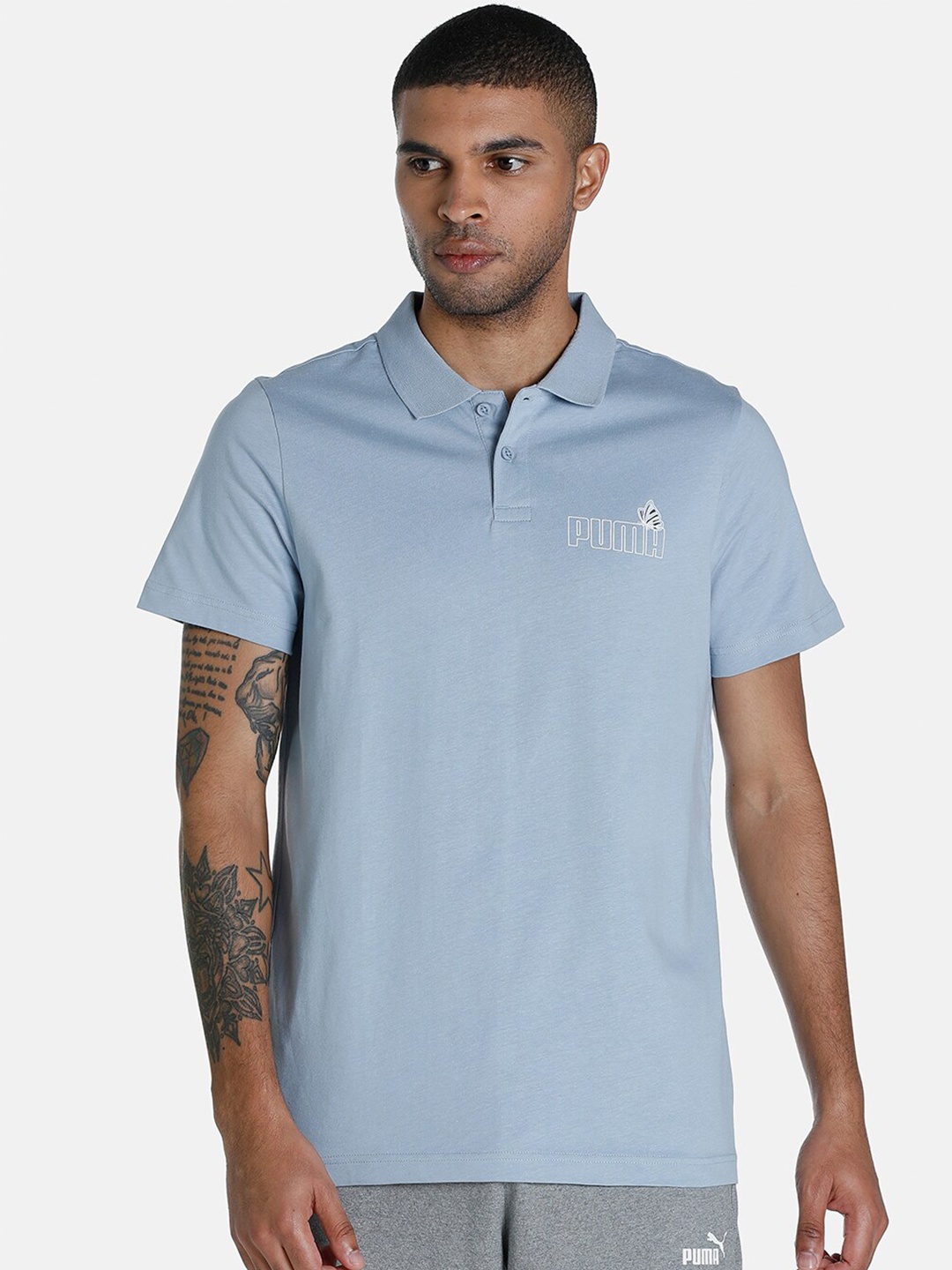 

Puma Men Blue 1DER KL Rahul Logo Polo Cotton T-shirt