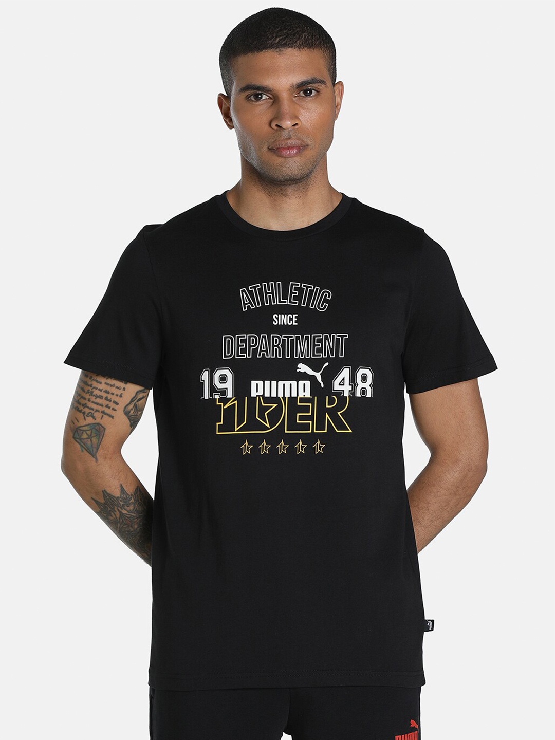 

Puma Men Black 1DER KL Rahul Varsity T-shirt