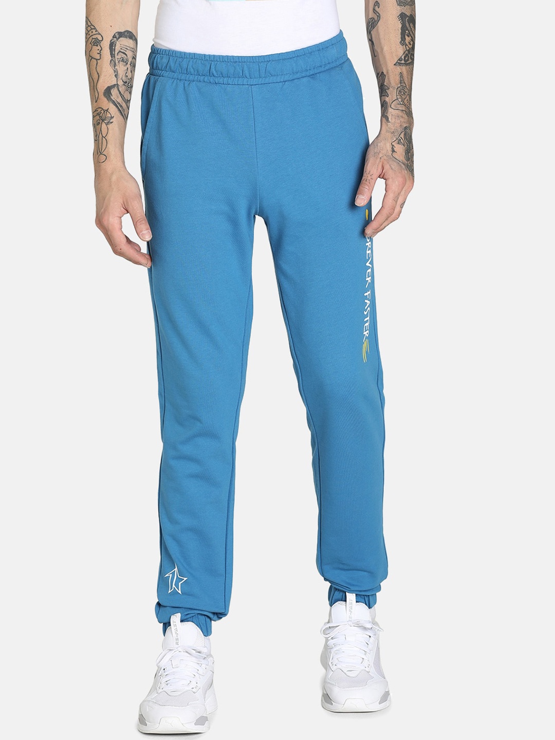 

Puma Men Blue PUMAx1DER Graphic Cotton Slim Fit Track Pants