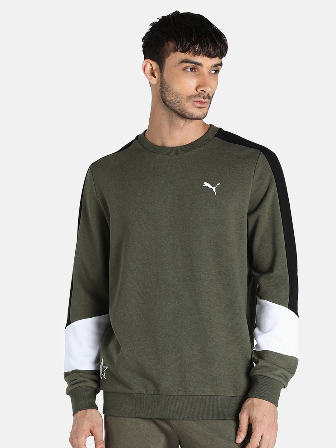 

Puma Men Green PUMA X 1DER Crew Sweatshirt