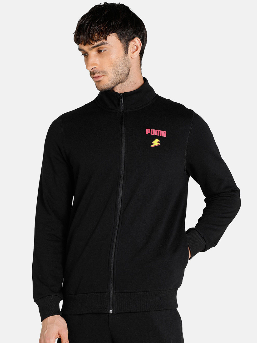 

Puma Men Regular Fit Solid X 1DER Full-Zip Cotton Sporty Jacket, Black