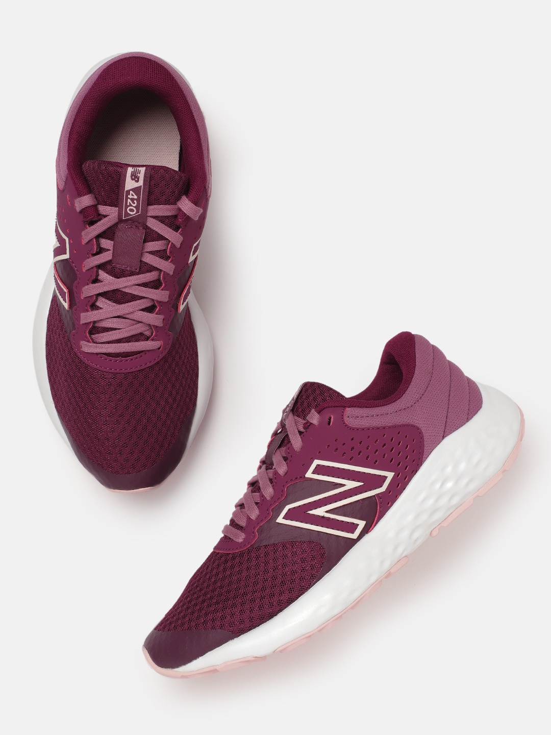 

New Balance Women 420 Woven Design Running Shoes, Burgundy