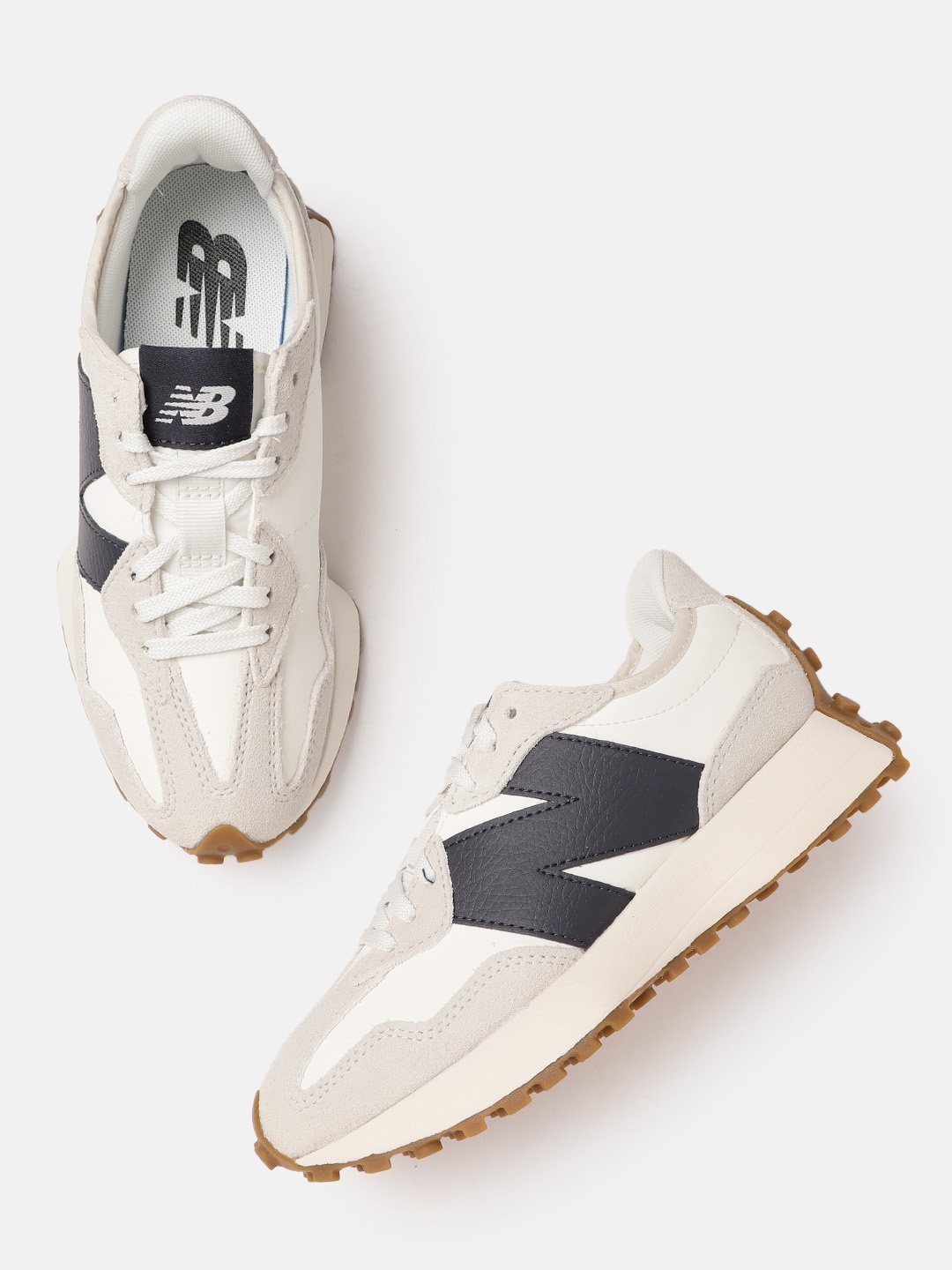 

New Balance Women 327 Colourblocked Driving Shoes, White