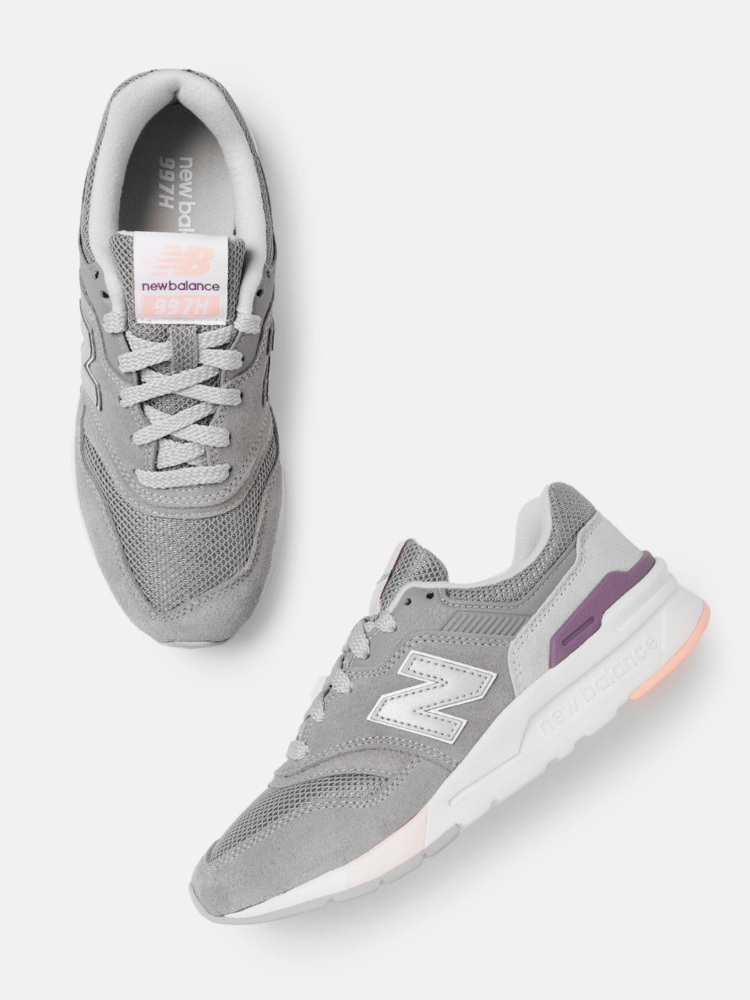 

New Balance Women Woven Design Sneakers, Grey
