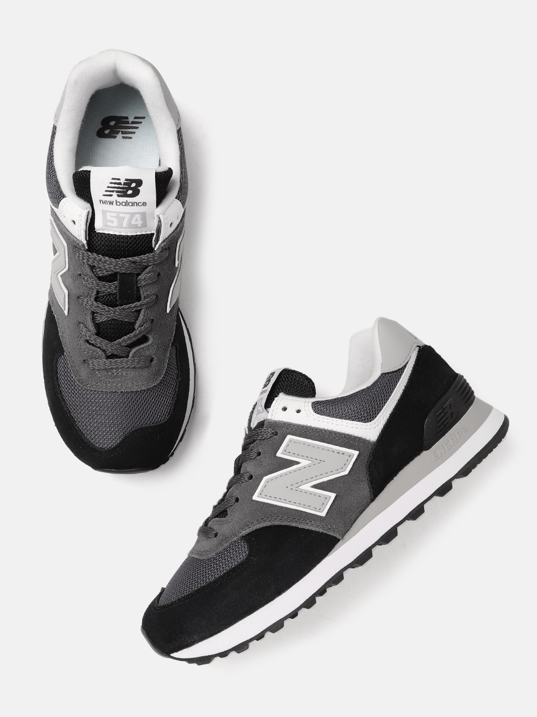 

New Balance Women Woven Design & Colourblocked 574 Sports Shoes, Black