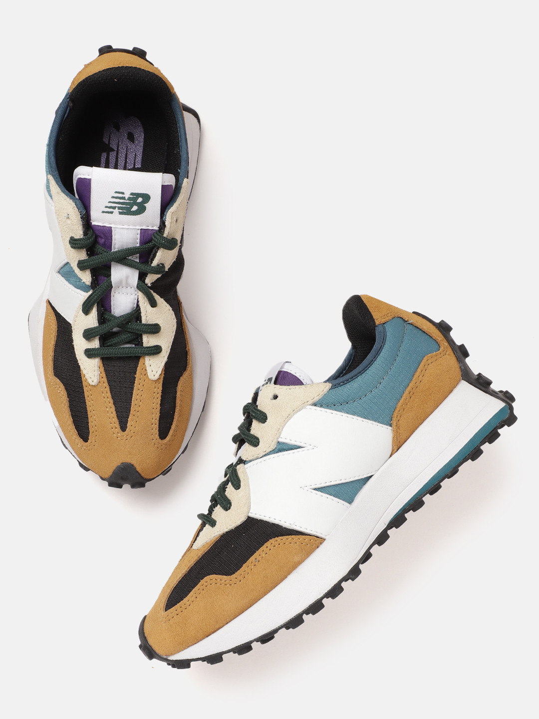 

New Balance Women Colourblocked Suede Sneakers, Multi