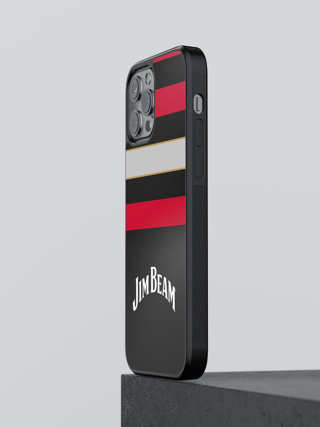 

macmerise Red & Black Printed iPhone 13 Pro Bumper Phone Back Case
